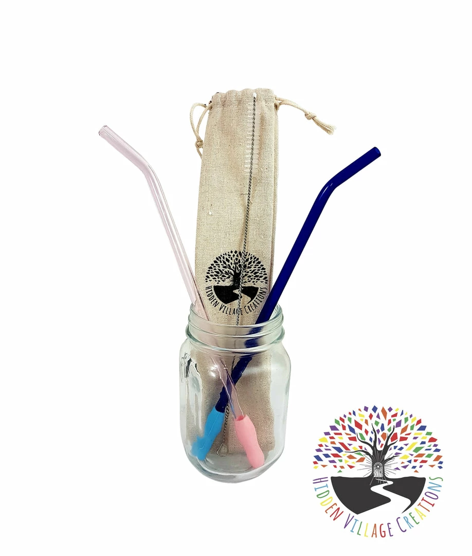 Outlet 🔔 Local Art Hidden Village Creations Glass Straws Local Glass ❤️ 1 Local Art Hidden Village Creations Glass Straws Local Glass