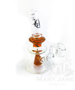BOB Headquarters Pulsar 7" Tall Swirl Banger Hanger Dab Rig Pulsar Glass