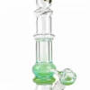 West Coast Gifts Red Eye Glass 14" Sparkle Liquid Bong With Twist Ice Catcher