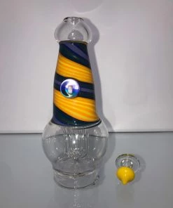 Local Art Mindblowing Glass Puffco Peak Glass Tops W/ Matching Carb Cap