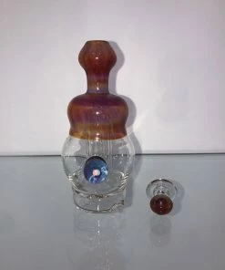 Local Art Mindblowing Glass Puffco Peak Glass Tops W/ Matching Carb Cap